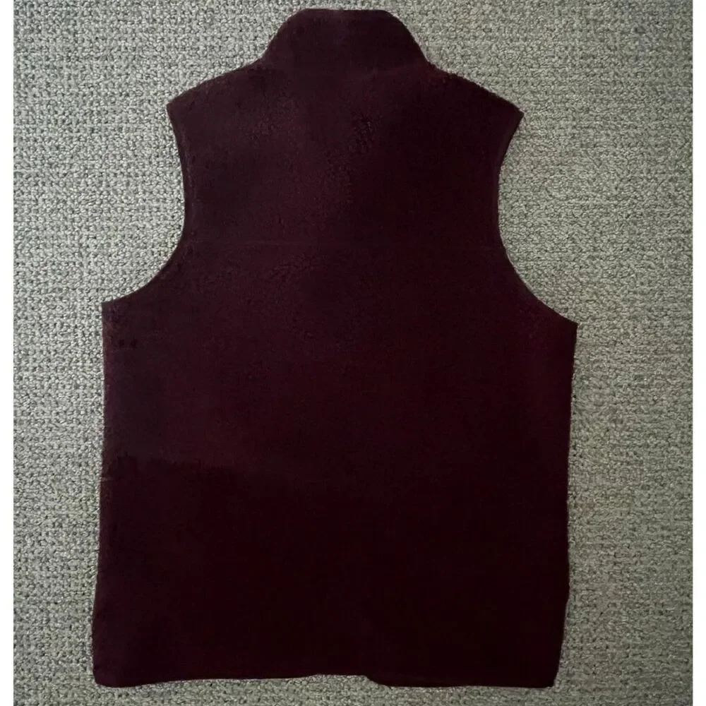 Patagonia Retro-X Sherpa Fleece Vest Men's Size Large Burgundy Maroon